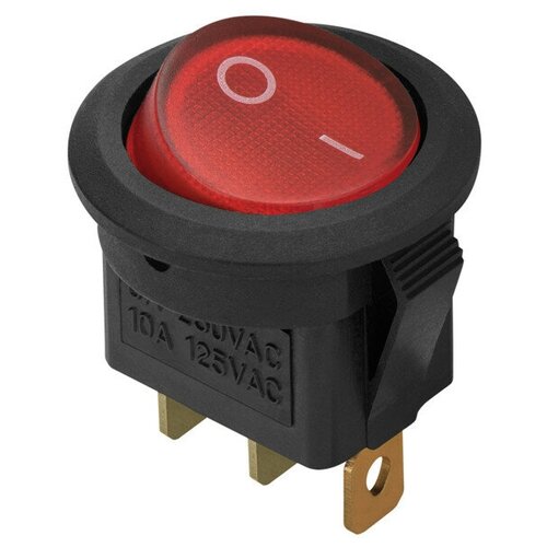Выключатель DUWI клавишный 250В 6А красный выключатель duwi с подсветкой 250в 6а красный