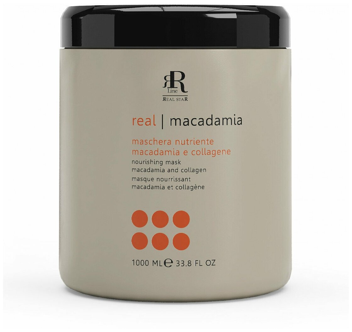 Питательная маска для волос «Макадамия и коллаген» RR Line MS Nourishing Mask, 1000 мл