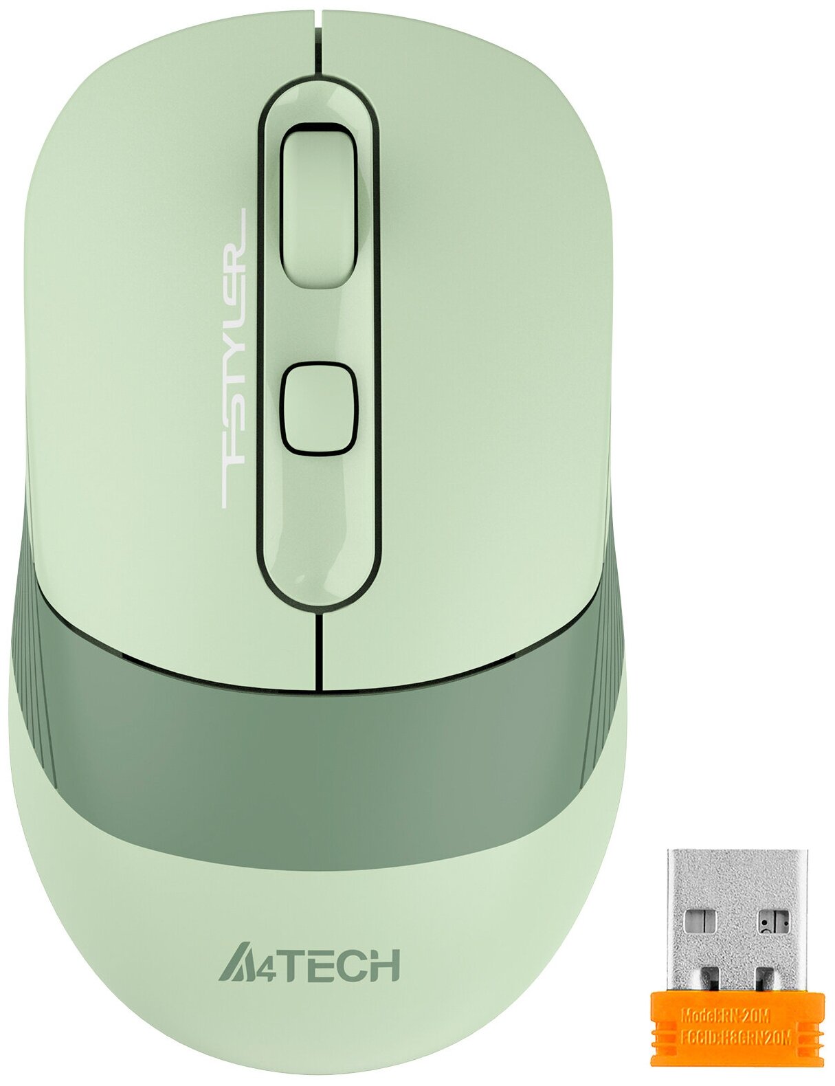 Мышь A4TECH Fstyler FB10C, оптическая, беспроводная, USB, зеленый [fb10c matcha green] - фото №1