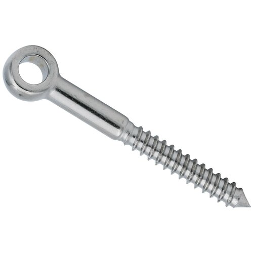 Крепком Болт (шуруп) ушковый по дереву 6х40 мм 8974, нержавеющая сталь А4 (2 шт.)