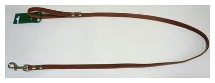Поводок ARCON кожаный 14, размер 140 см x 14 мм, цвет коньячный, п14к, однослойный, импортный карабин