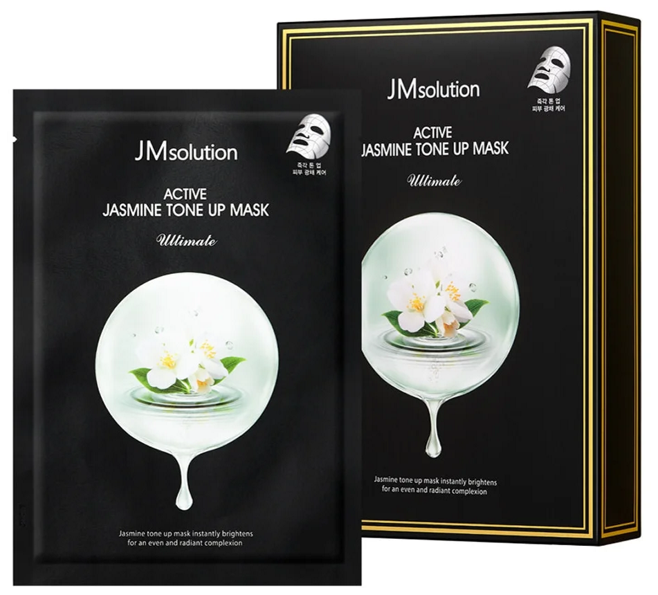 JMsolution Тканевая маска для выравнивания тона и цвета кожи ACTIVE JASMIN TONE UP MASK, 10 шт.