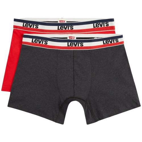 Боксеры (2 шт) LEVIS MEN SPRTSWR LOGO BOXER BRIEF 2P Мужчины 37149-0205 S