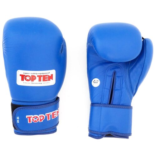 Перчатки боксёрские Top Ten AIBA синий 12 унций