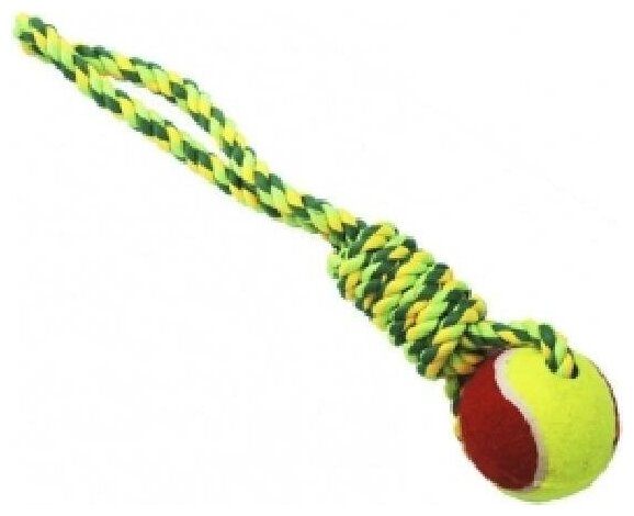 Игрушка для собак, Грейфер веревка плетеная с мячом 33см, 1 шт. - фотография № 2