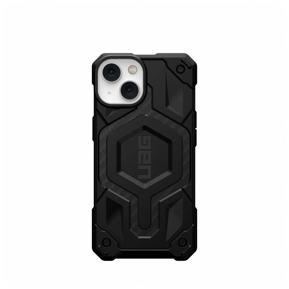 Чехол UAG Monarch Pro с MagSafe для iPhone 14 Plus карбон (Carbon Fiber)