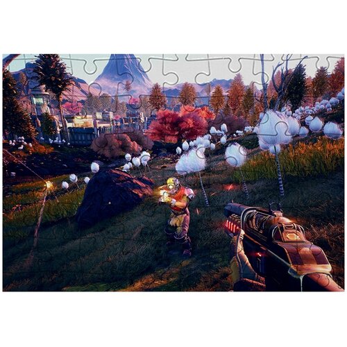 Пазл Картонный 38x26 см, размер А3, 300 деталей, модель The Outer Worlds - 28