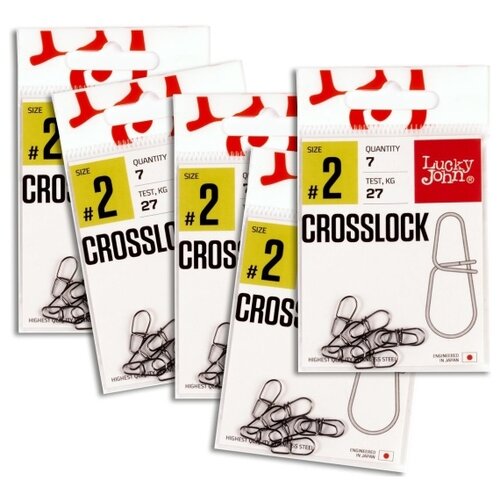 crosslock 001 Застежка Lucky John Pro Series Crosslook, 35 шт., №002