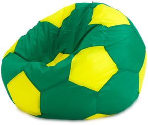 Кресло-мешок «Мяч», XL, оксфорд, Зеленый и желтый