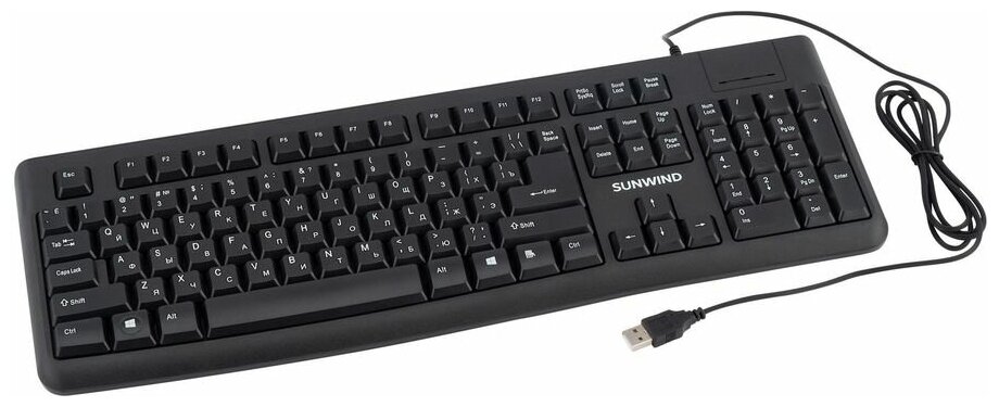 Клавиатура SunWind SW-KB200 for business, USB, черный [1611559]