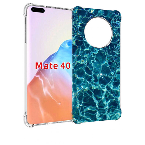 Чехол MyPads красивая голубая вода для Huawei Mate 40 / Mate 40E задняя-панель-накладка-бампер