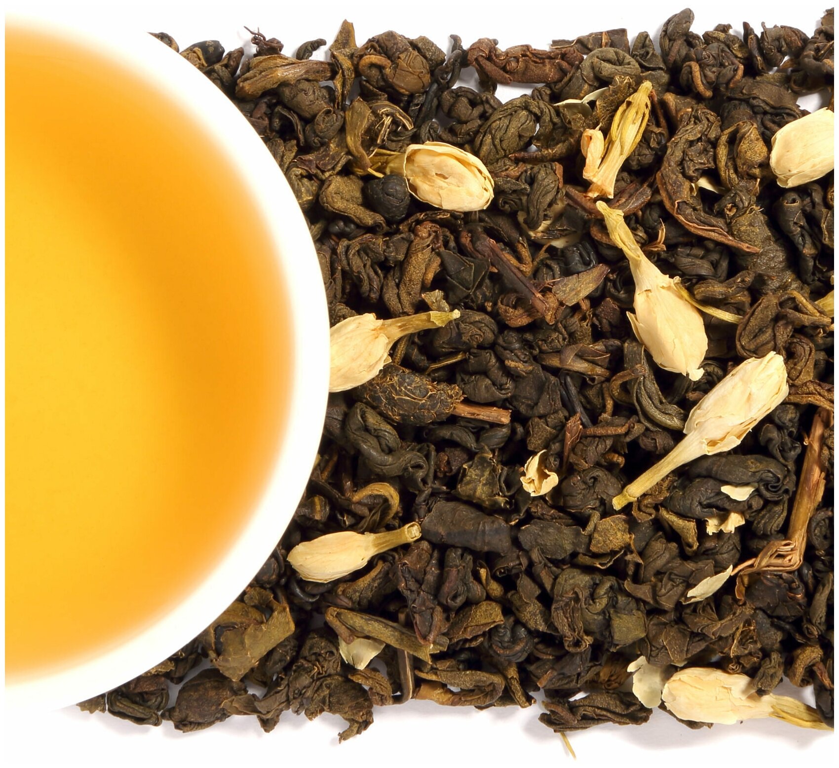 Ronnefeldt Чай Tea-Caddy Jasmin Gold зеленый листовой с жасмином в сашетах на чайник 20 шт. х 3,9г. - фотография № 4