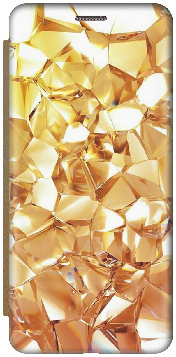 Чехол-книжка Янтарные камни на Xiaomi Redmi Note 9T / Сяоми Редми Ноут 9Т золотой