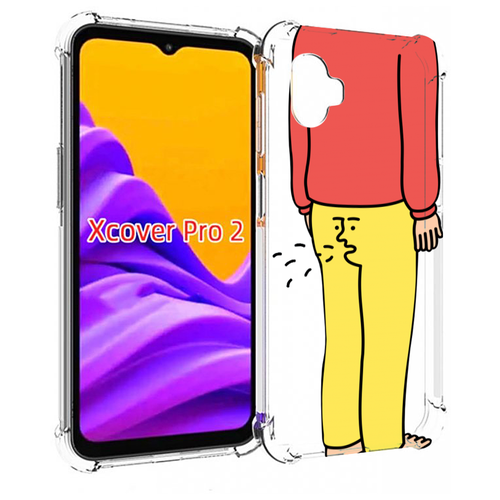 чехол mypads смешной олененок для samsung galaxy xcover 5 задняя панель накладка бампер Чехол MyPads смешной-мужчина для Samsung Galaxy Xcover Pro 2 задняя-панель-накладка-бампер