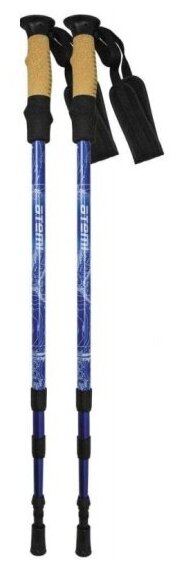 Палки для скандинавской ходьбы Atemi ATP-05 телескопические, twist lock, antishok, р. 65-135 см, синий