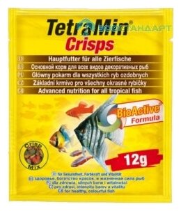 TetraMin Crisps Основной корм для всех видов декоративных рыб 12гр (чипсы)