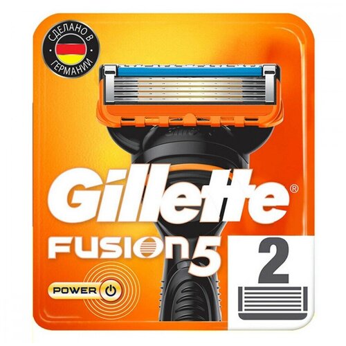 Сменные кассеты Gillette Fusion Power, 5 лезвий, 2 шт