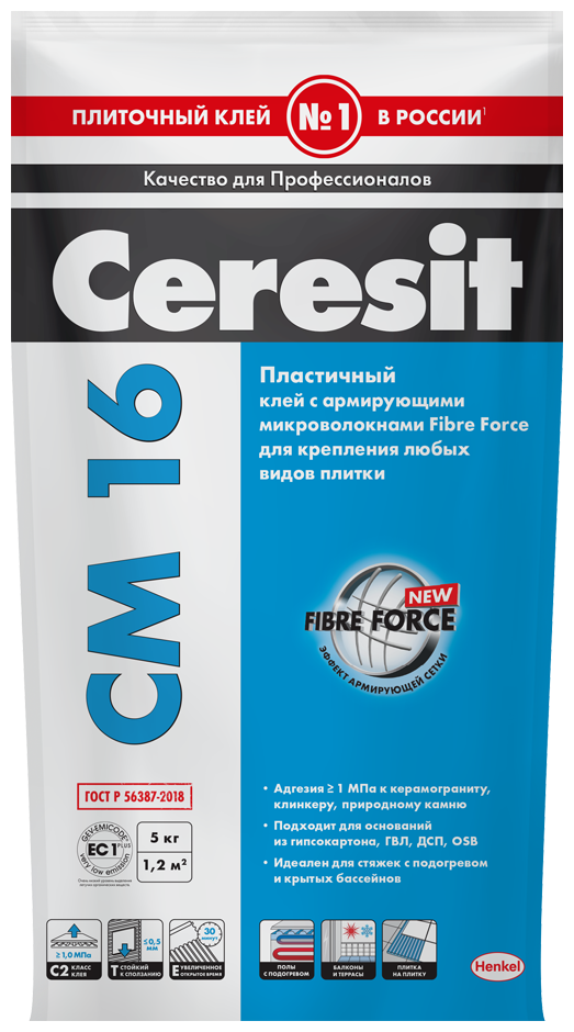 Клей для плитки и камня Ceresit CM 16 Flex