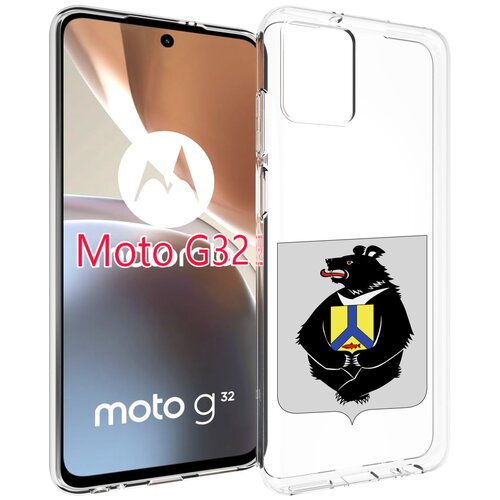 Чехол MyPads герб-хабаровский-край для Motorola Moto G32 задняя-панель-накладка-бампер