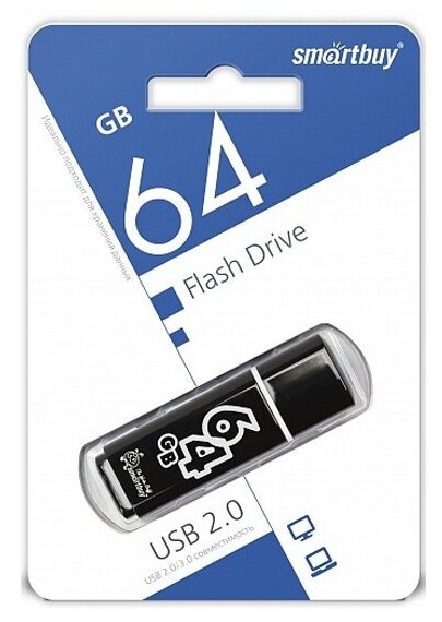 USB флешка Smartbuy 64Gb Glossy black USB 2.0