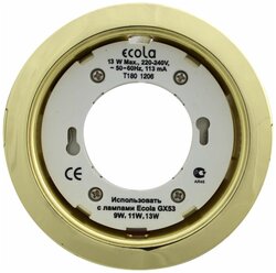 Ecola GX53 H4 Downlight without reflector_gold (светильник) 38x106 (к+) FG53H4ECB