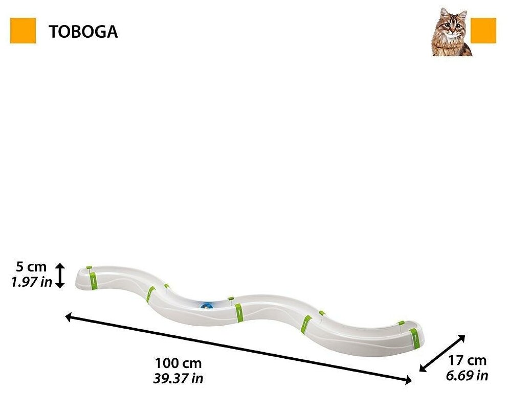 Игрушка для кошек Ferplast / Ферпласт Toboga Модульная в форме Дороги / дразнилка - фотография № 8