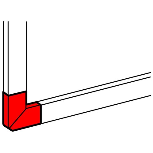 Угол плоский 90 - для односекционных кабель-каналов DLP 35/50х80 - белый | код. 010767 | Legrand ( 1шт. )