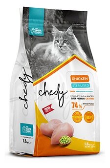 Сухой корм для кошек Chedy Sterilised Chicken 1.5 кг - фотография № 1