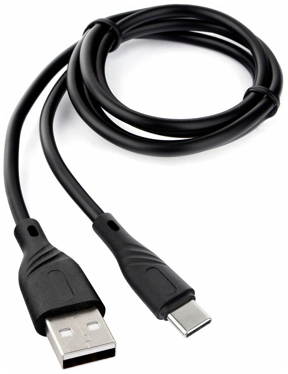 Кабель USB 2.0 Cablexpert CCB-USB2-AMCMO1-1MB, AM/Type-C, издание Classic 0.1, длина 1 м, черный