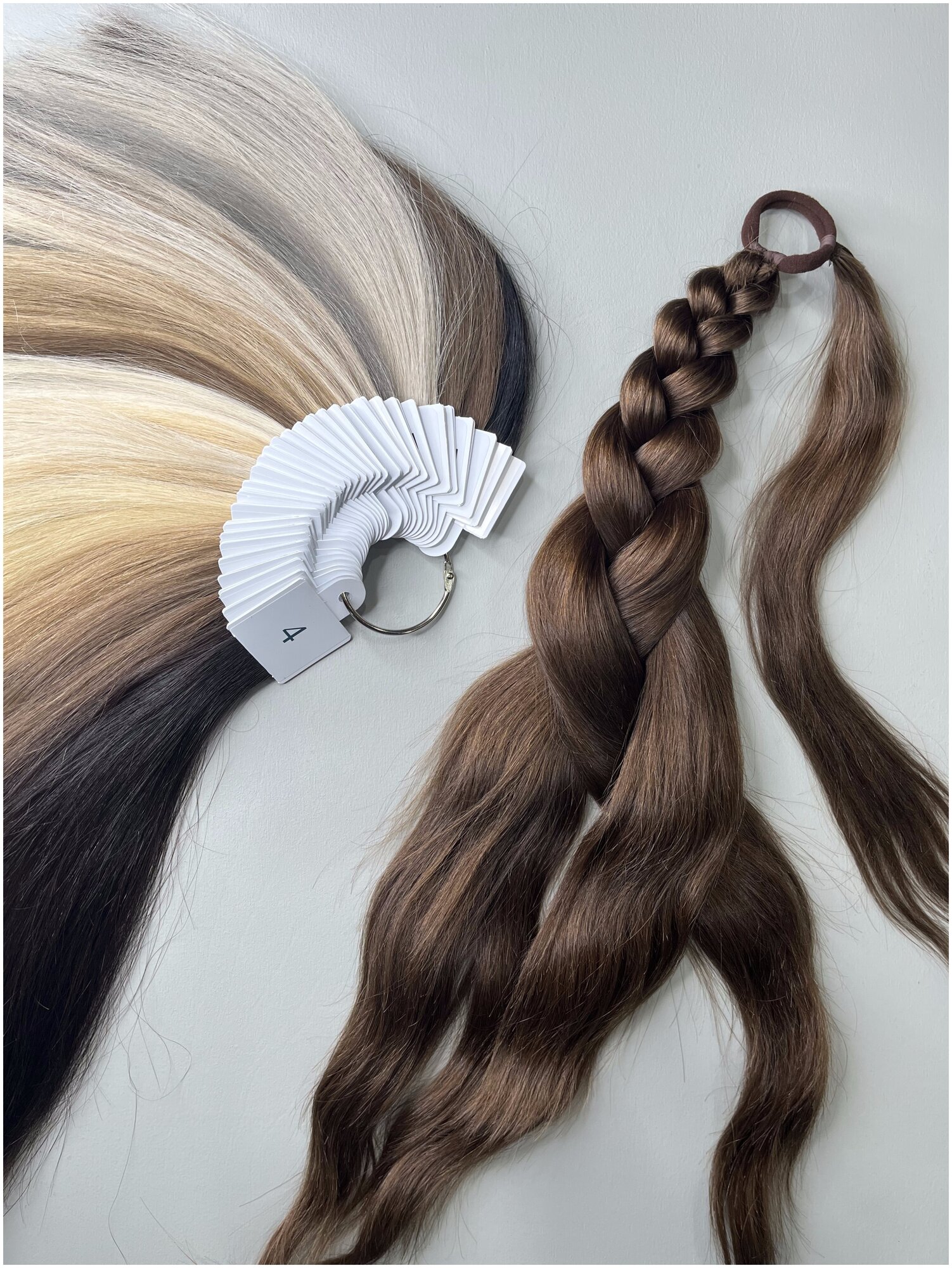Шиньон-коса на резинке из отборных волос Belli Capelli 50см оттенок №8