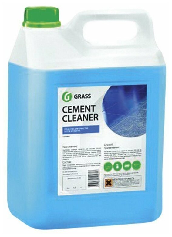 Средство для уборки после строительства 5,5 кг GRASS CEMENT CLEANER, кислотное, концентрат, 125305