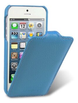 Кожаный чехол Melkco для Apple iPhone 5/5S / iPhone SE - Jacka Type - голубой