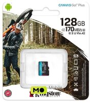 Карта памяти Kingston micro SDXC 128Gb Canvas Go Plus UHS-I U3 A2 (170/90 MB/s)