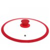 Крышка для посуды 26см красная силиконовая ручка - изображение