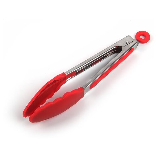 Щипцы кулинарные кухонные силиконовые Лист Kitchen Ware красные 33 см