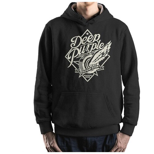 фото Толстовка / худи dream shirts deep purple мужской черный 52 размер