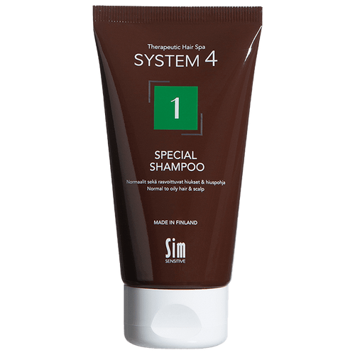 Sim Sensitive, System 4 Climbazole Shampoo 1 - шампунь для нормальных волос склонных к жирности, терапевтический № 1 Система 4, 75 мл