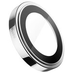 Защитное стекло Blueo Camera Lens PVD stainless steel (3 шт. +install) 0.2 мм для камеры iPhone 13 Pro/13 Pro Max, цвет Серебристый (BM5643-13PRO-SIL) - изображение