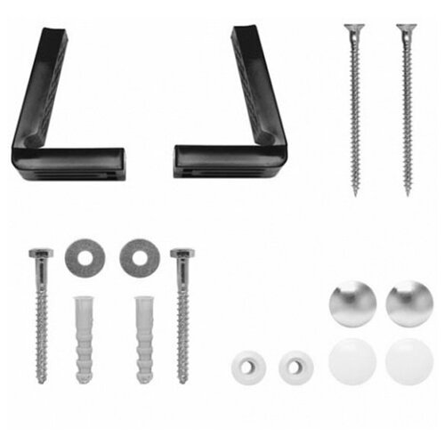 Крепеж для унитазов и биде GSI FVB черно-белый-хром .