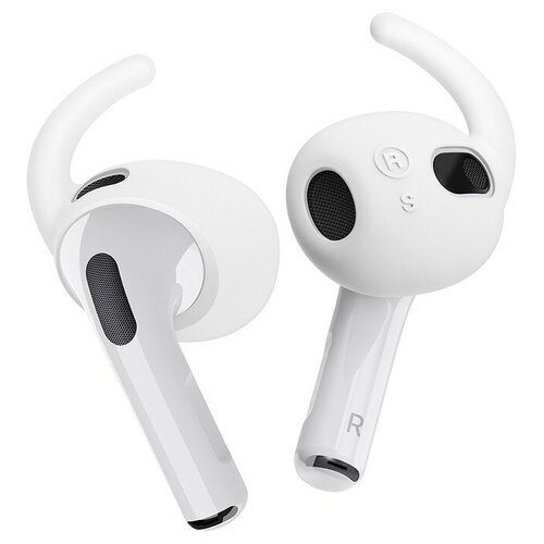 Накладки Elago Earbuds Hooks Cover для AirPods 3 (2021), белые (4 пары) накладки elago earbuds cover для airpods pro 2 2022 серые 6 пар