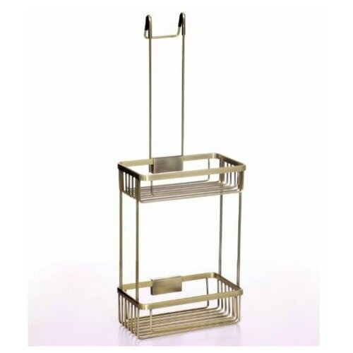 Полка бронзовая на душевую кабину/перегородку навесная двухъярусная Sanartec 171010