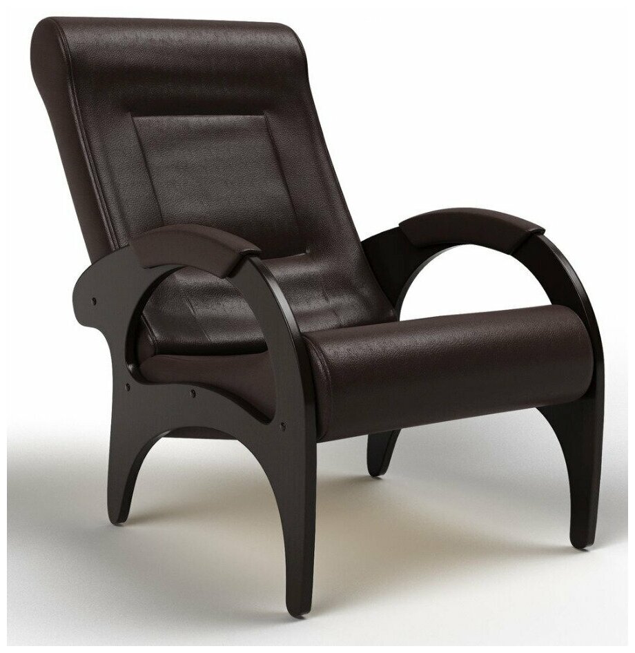 Кресло для дома кресло для отдыха Соната Экокожа Венге (темно-коричневый) 64x88 см