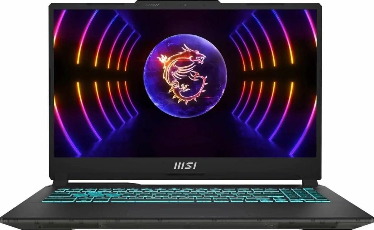 Ноутбук игровой MSI Cyborg 15 A13VF-1223XRU 15.6", IPS, Intel Core i5 13420H 2.1ГГц, 8-ядерный, 16ГБ DDR5, 512ГБ SSD, NVIDIA GeForce RTX 4060 для ноутбуков - 8 ГБ, FreeDOS, черный 9S7-15K111-1223