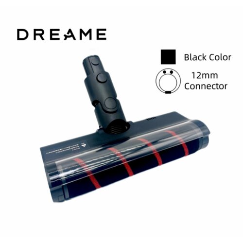 Насадка турбощетка черная мягкая универсальная для пылесоса dreame 12см контакты для R20 t30 T20 v11SE v12 v12pro t20pro r10 r10pro v16s М12 М1З Н12 Dual Н12 Pro M13 M13S M12S v12s v16 9500₽
