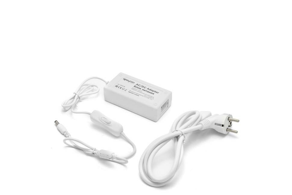 Сетевой адаптер APEYRON 12В 36Вт 3А IP44 шнур 12 м белый 03-76