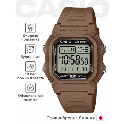 фото Наручные часы casio, серый/коричневый