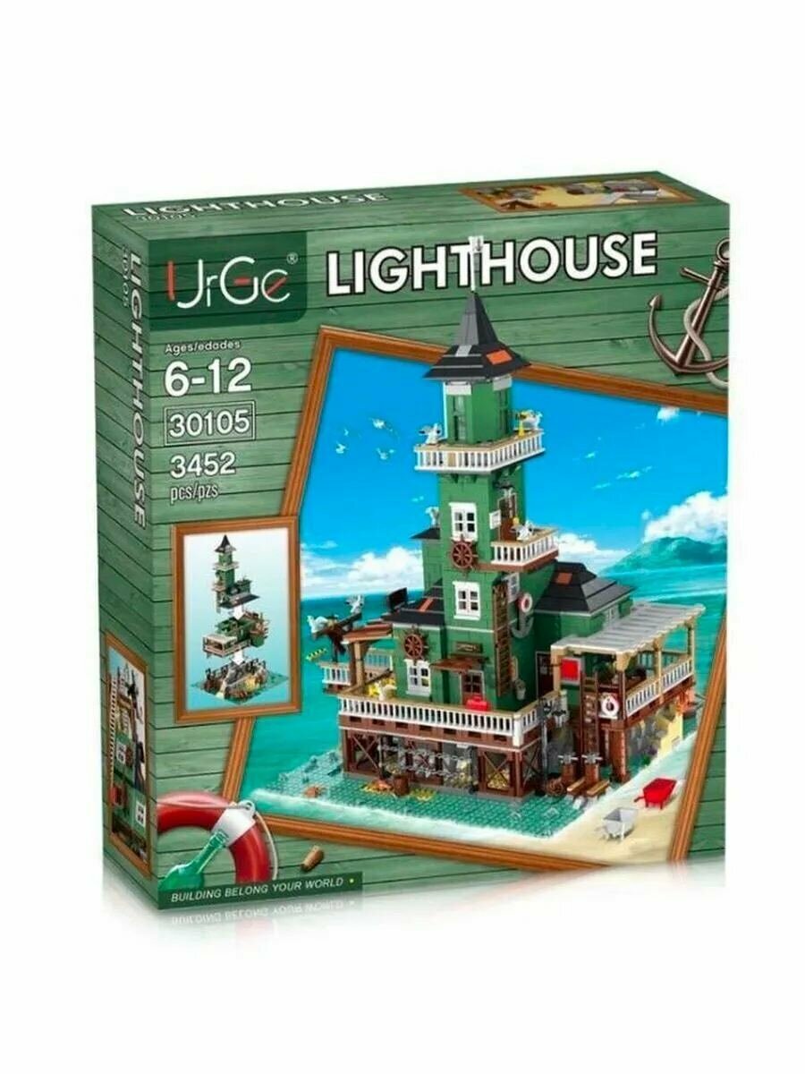 Планета Конструкторов / Конструктор / UrGe / Маяк / Lighthouse / 3452 деталей / Подарок для ребенка / Подарок сыну