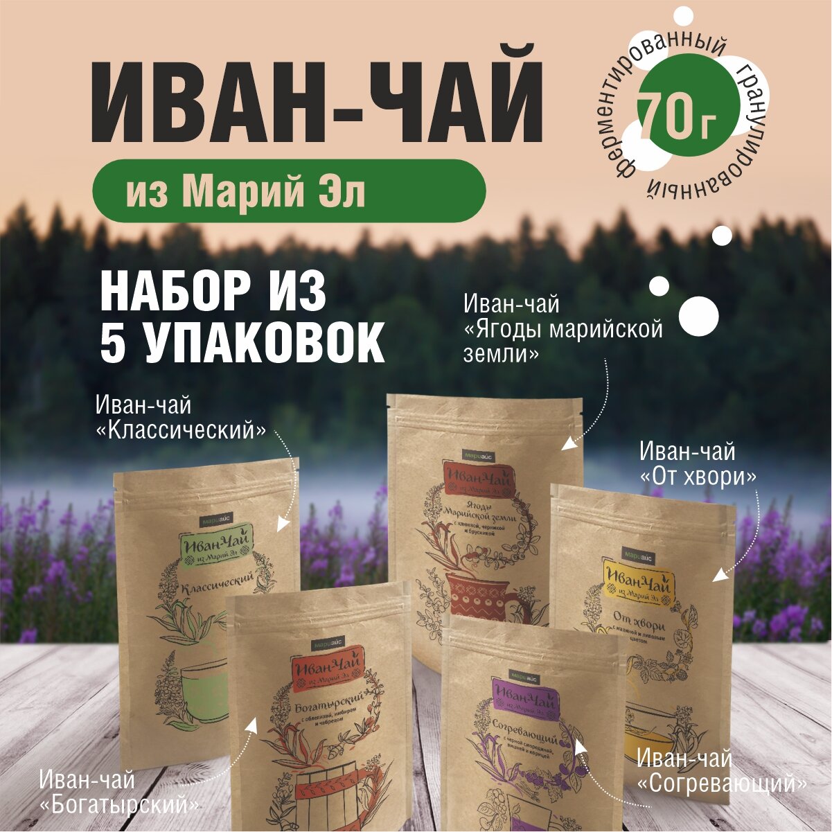 Подарочный набор Иван Чая МариАйс  Подарок на Новый год 2025