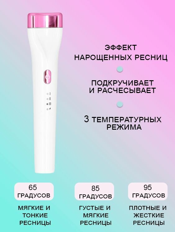 Обзор: Щипцы для ресниц с электрическим подогревом TH95-22, бело-розовый / Плойка для ресниц / Термощипцы для завивки