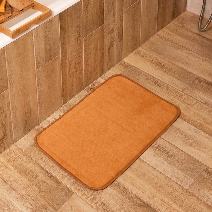 Коврик для ванной «Этель» Basic 40×60 см светло-коричневый